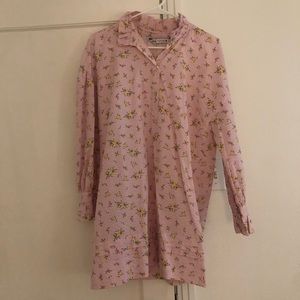 Zara Pink Long Sleeve Floral Dress
